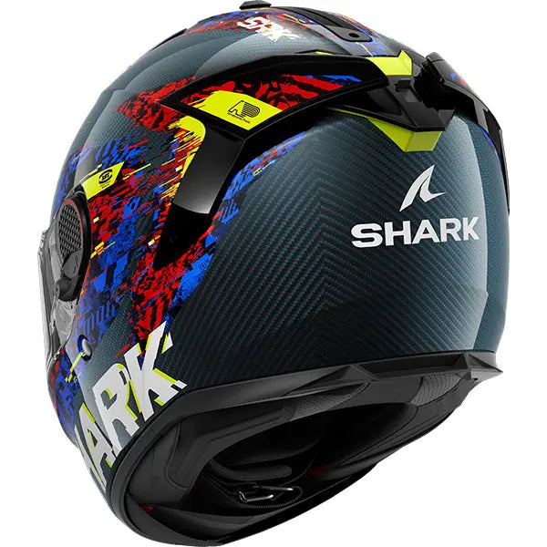 Shark Spartan GT PRO Carbon Speed-VIB Carbon / Blue / Red FREE UK Delivery, FREE 365 Day Returns | Moto Central
