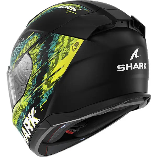 Shark D-Skwal 3 Speed-VIB Matt Black / Green / Blue FREE UK Delivery, FREE 365 Day Returns | Moto Central