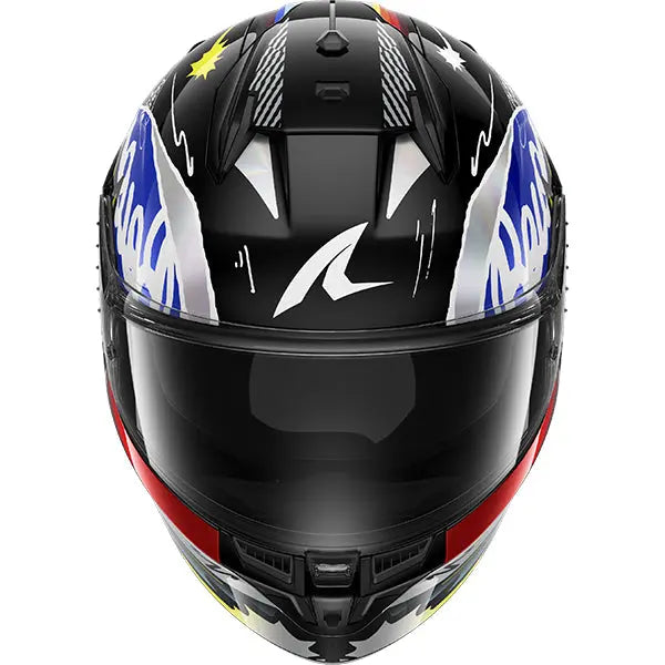 Shark D-Skwal 3 Streetrush Black / Blue / Pearl FREE UK Delivery, FREE 365 Day Returns | Moto Central