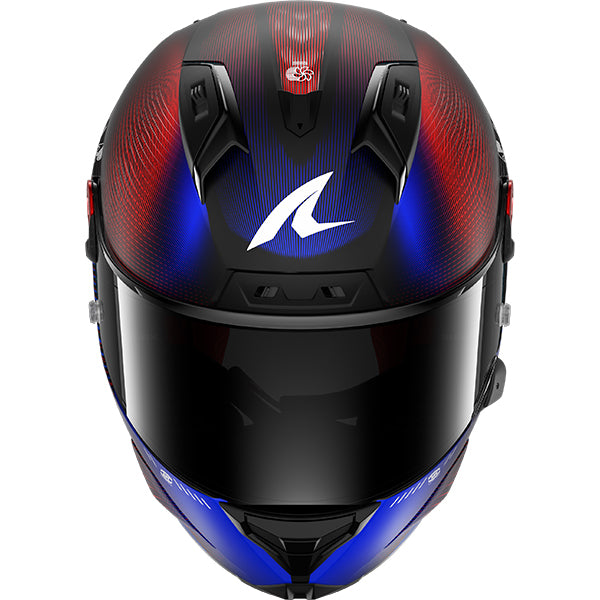 Shark Aeron Speed-Tech Matt Carbon / Blue / Red FREE UK Delivery, FREE 365 Day Returns | Moto Central