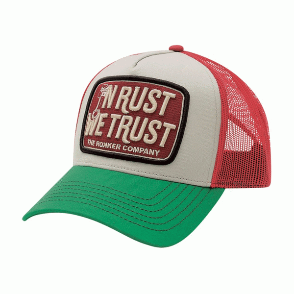 Rokker Rust'n Trust Trucker Cap Green / Red FREE UK Delivery, FREE 365 Day Returns | Moto Central