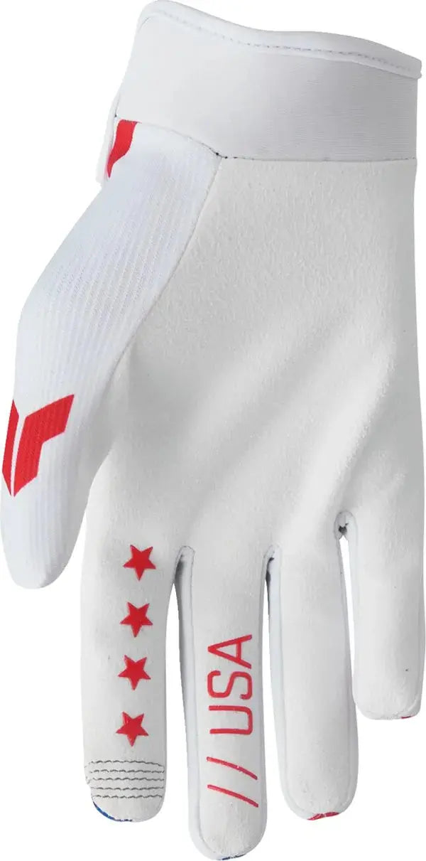 Thor Launchmode Textile Gloves Patriot - FREE UK Shipping, FREE 365 Day Returns | Moto Central