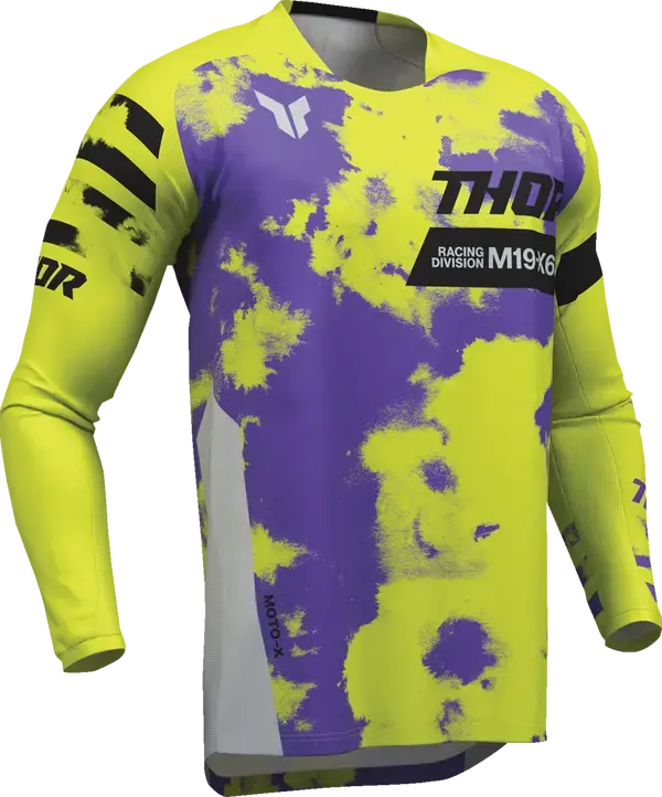 Thor Launchmode Bleach Youth Jersey Acid / Black / Grey / Purple - FREE UK Shipping, FREE 365 Day Returns | Moto Central