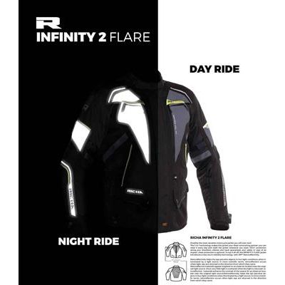Richa Infinity 2 Flare Ladies Textile Jacket Titanium / Fluo