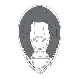 AGV K3 Cheek Pad Grey - FREE UK Shipping, FREE 365 Day Returns | Moto Central