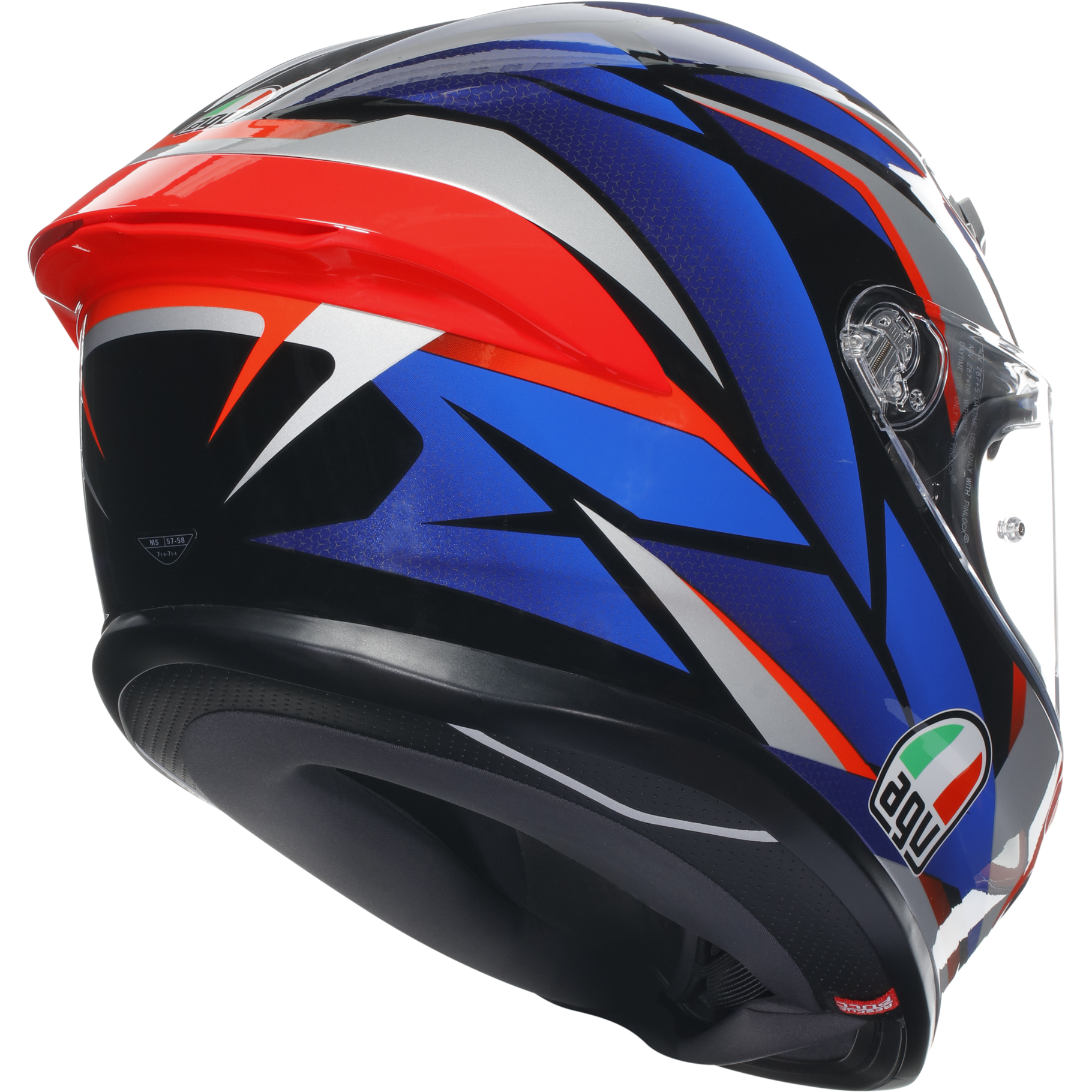 AGV K6-S Slashcut Black / Blue / Red FREE UK Delivery, FREE 365 Day Returns | Moto Central