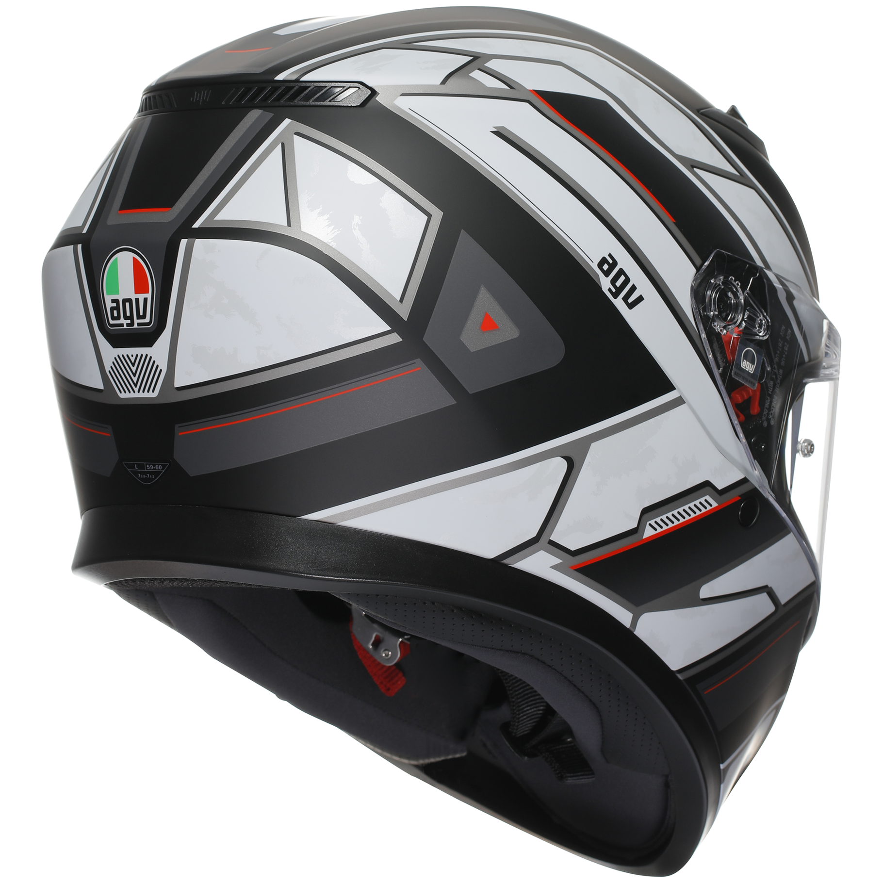 AGV K3 Rivia ECE 22.06 Matt Black / White - FREE UK Shipping, FREE 365 Day Returns | Moto Central
