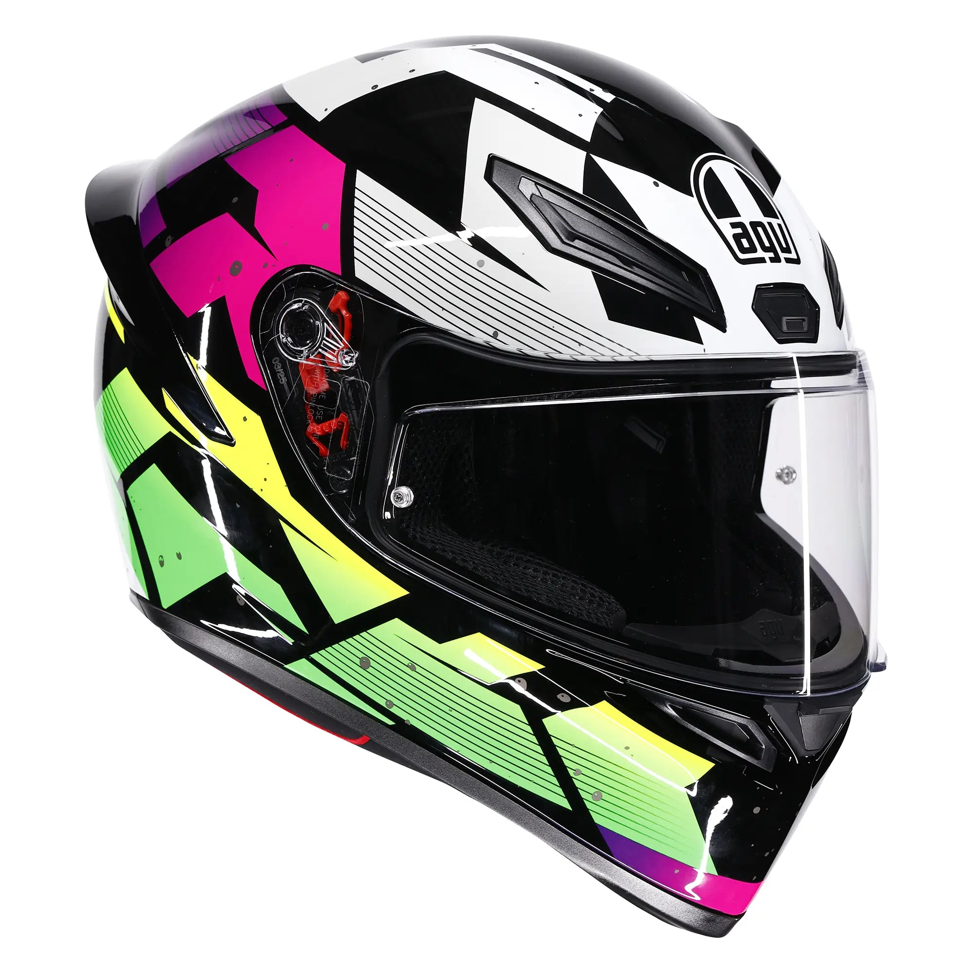 AGV K1-S Punkpulse Black / Purple / Lime - FREE UK Shipping, FREE 365 Day Returns | Moto Central