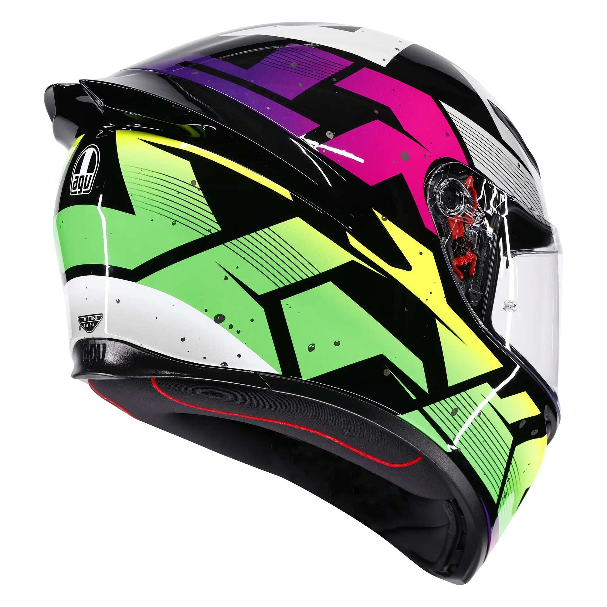 AGV K1-S Punkpulse Black / Purple / Lime - FREE UK Shipping, FREE 365 Day Returns | Moto Central
