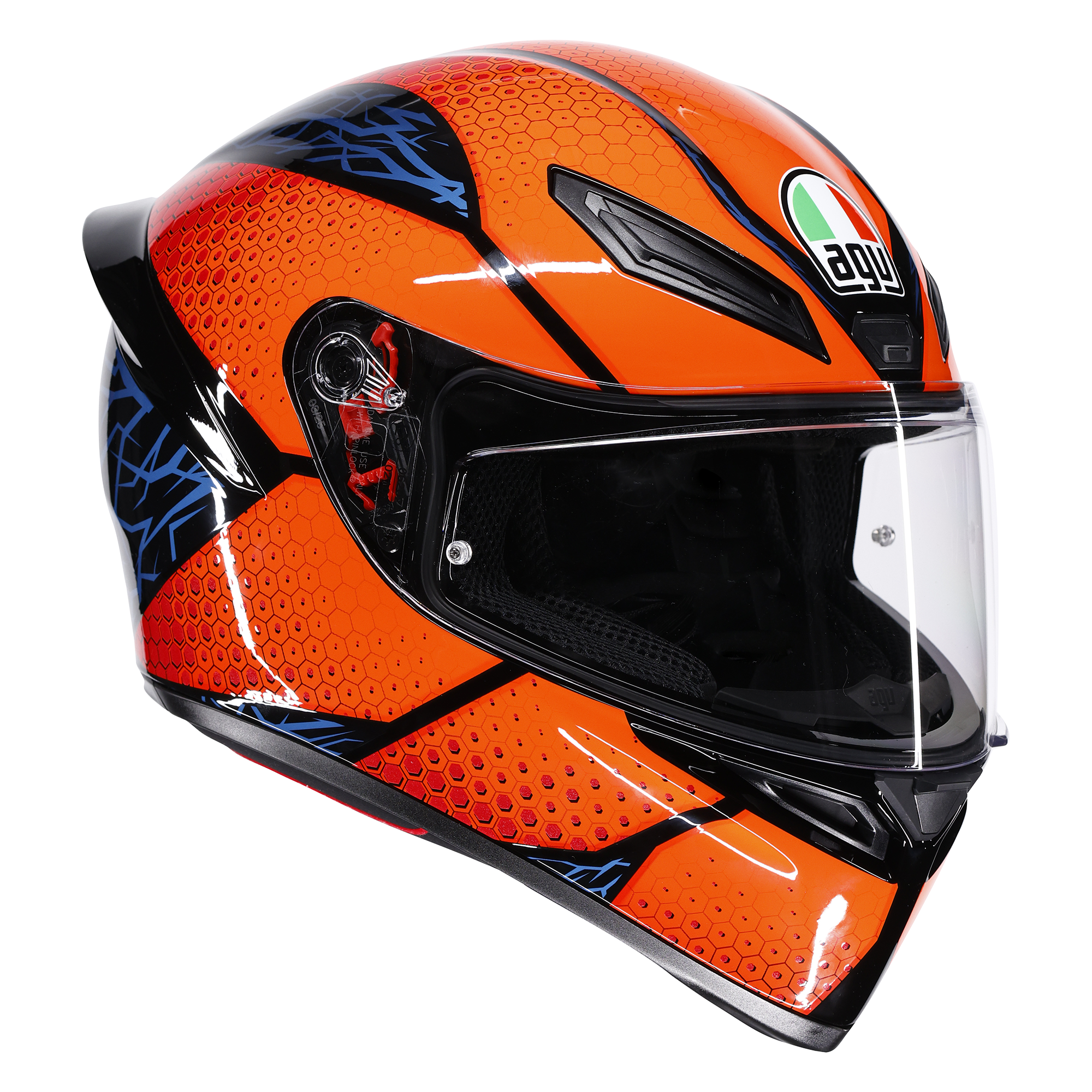 AGV K1-S Speedarmour Black / Orange / Blue - FREE UK Shipping, FREE 365 Day Returns | Moto Central