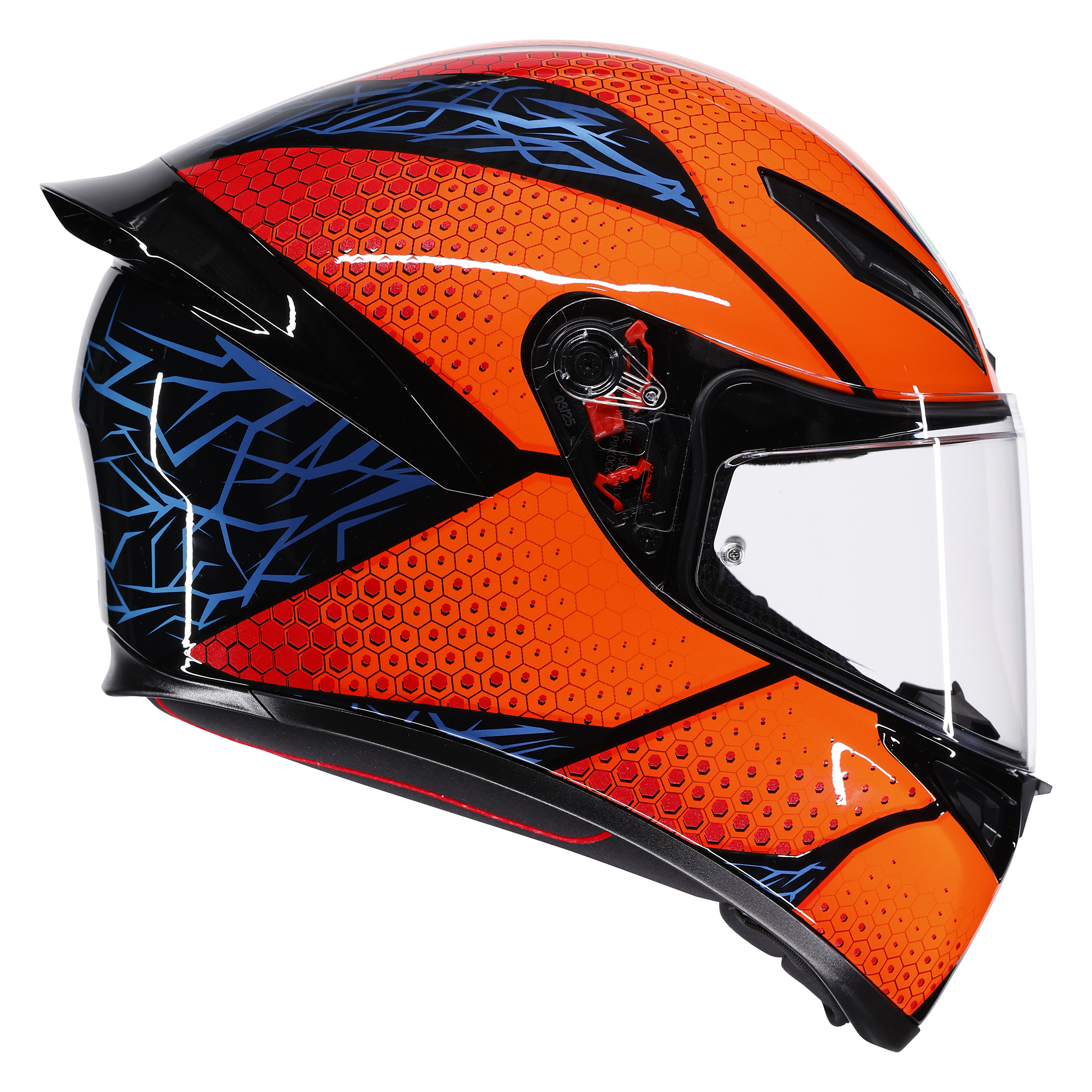 AGV K1-S Speedarmour Black / Orange / Blue - FREE UK Shipping, FREE 365 Day Returns | Moto Central