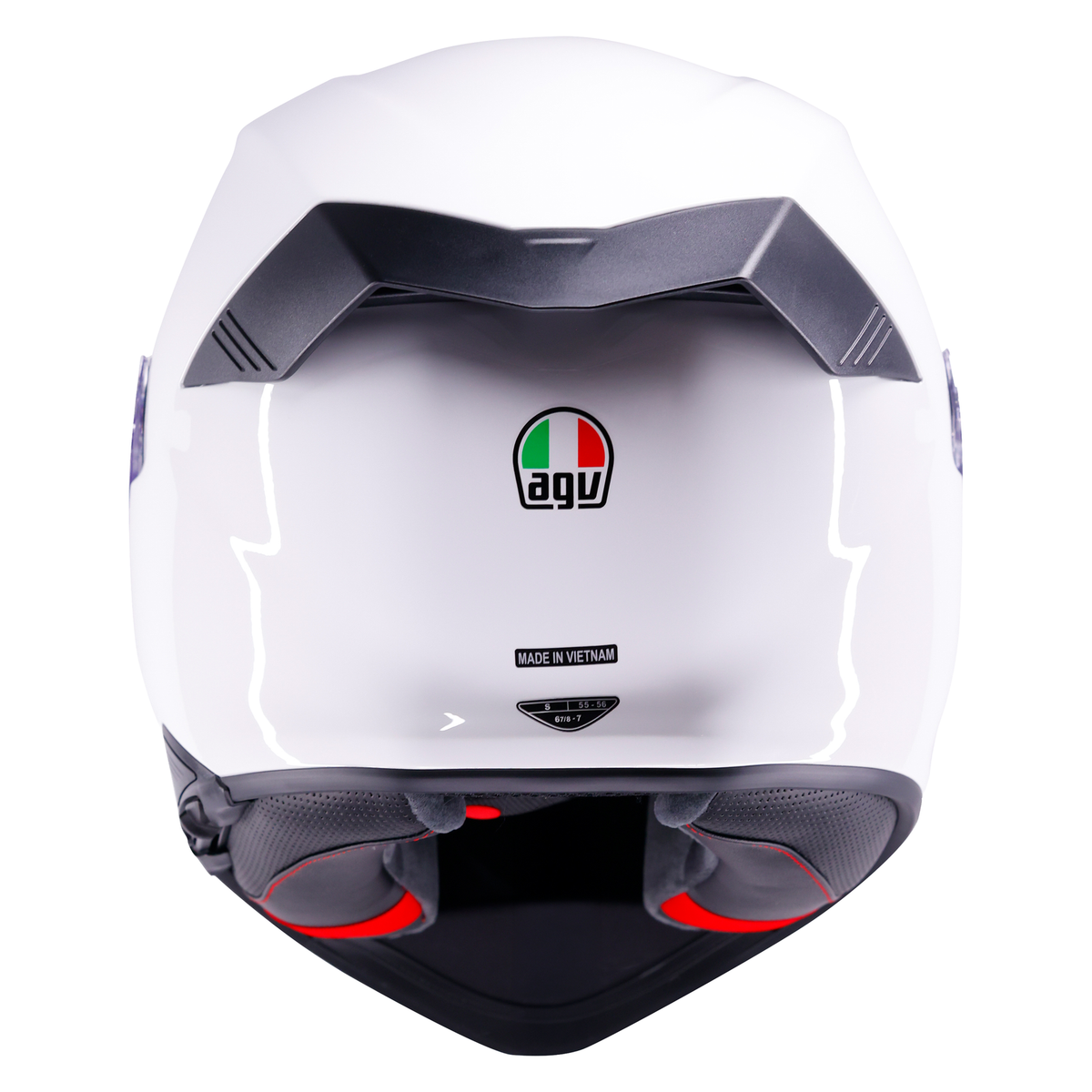 AGV K5 ECE 22.06 Solid White - FREE UK Shipping, FREE 365 Day Returns | Moto Central