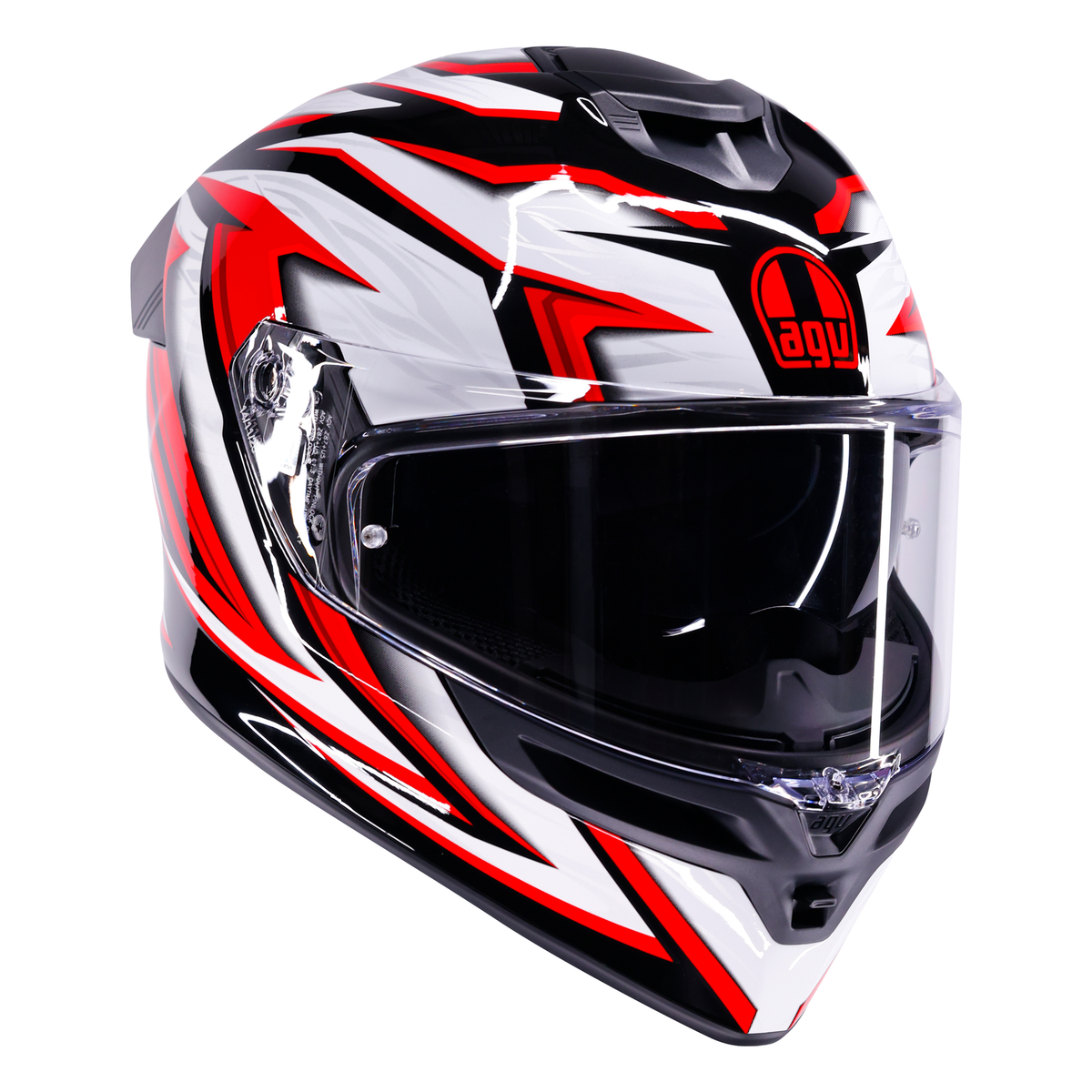 AGV K5 ECE 22.06 Zenithar Black / White / Red - FREE UK Shipping, FREE 365 Day Returns | Moto Central