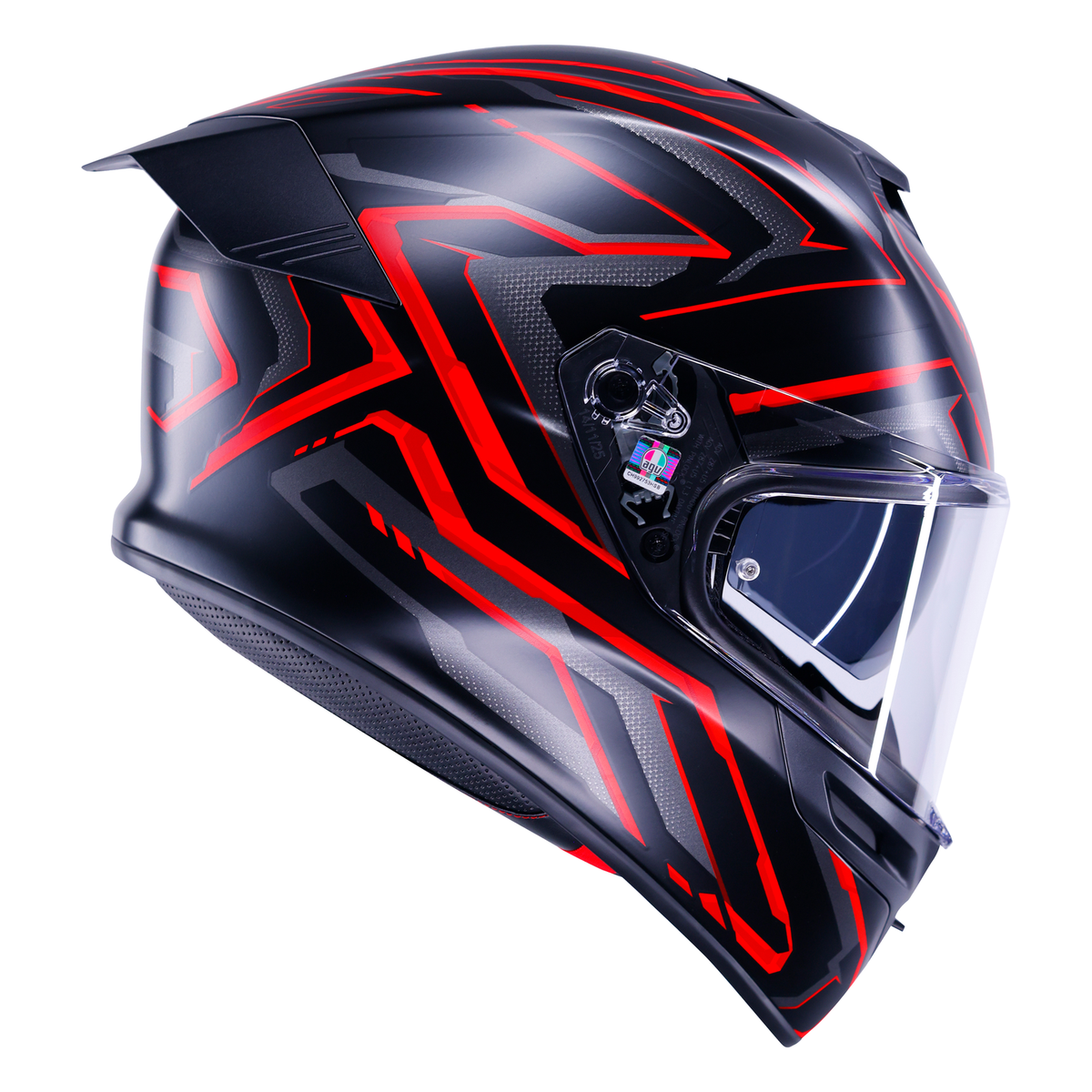 AGV K5 ECE 22.06 Astralix Black / Red - FREE UK Shipping, FREE 365 Day Returns | Moto Central