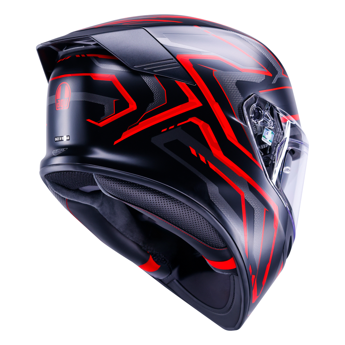 AGV K5 ECE 22.06 Astralix Black / Red - FREE UK Shipping, FREE 365 Day Returns | Moto Central