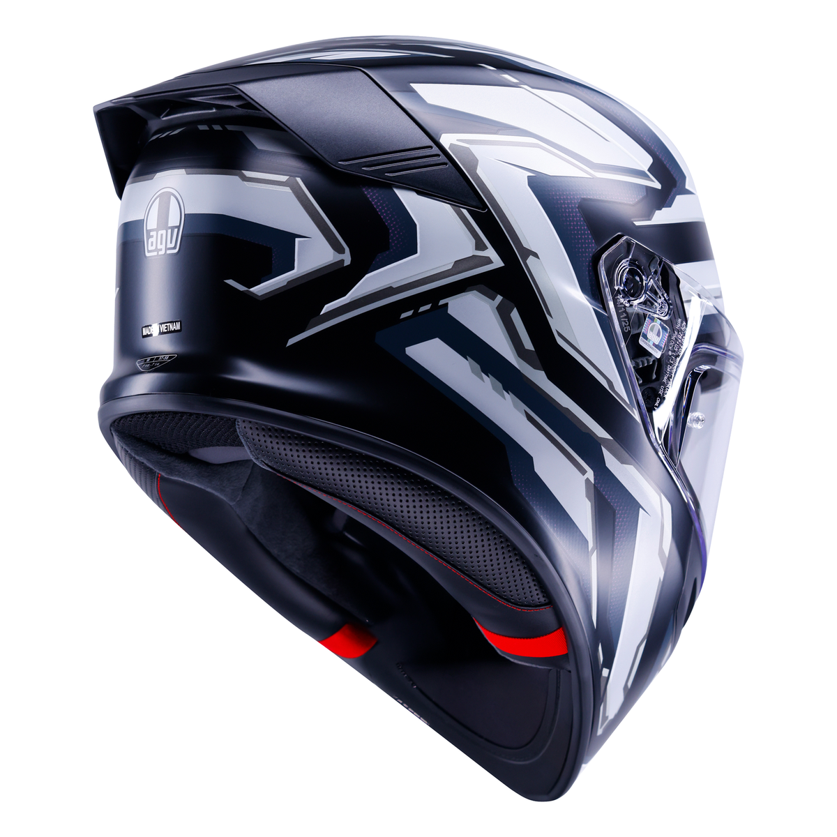 AGV K5 ECE 22.06 Astralix Black / White - FREE UK Shipping, FREE 365 Day Returns | Moto Central