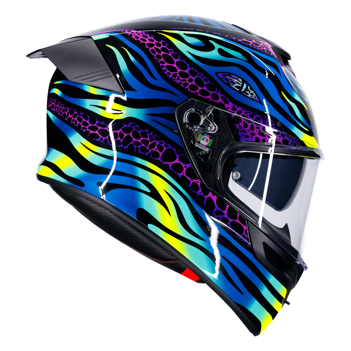 AGV K5 ECE 22.06 Viverna Blue / Purple / Lime - FREE UK Shipping, FREE 365 Day Returns | Moto Central
