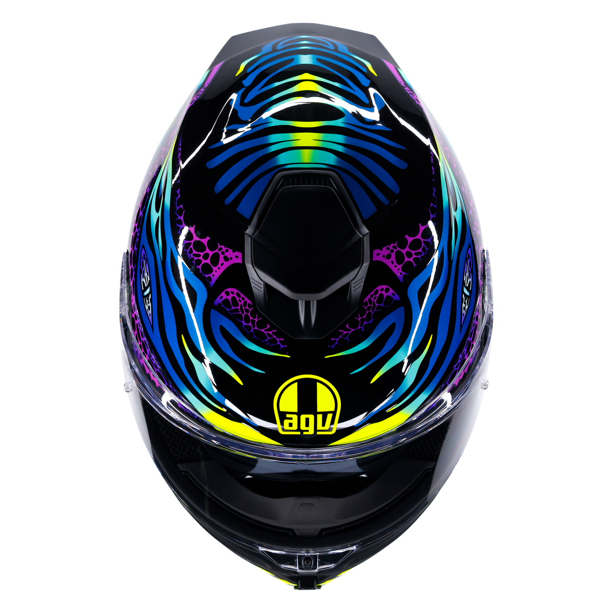 AGV K5 ECE 22.06 Viverna Blue / Purple / Lime - FREE UK Shipping, FREE 365 Day Returns | Moto Central