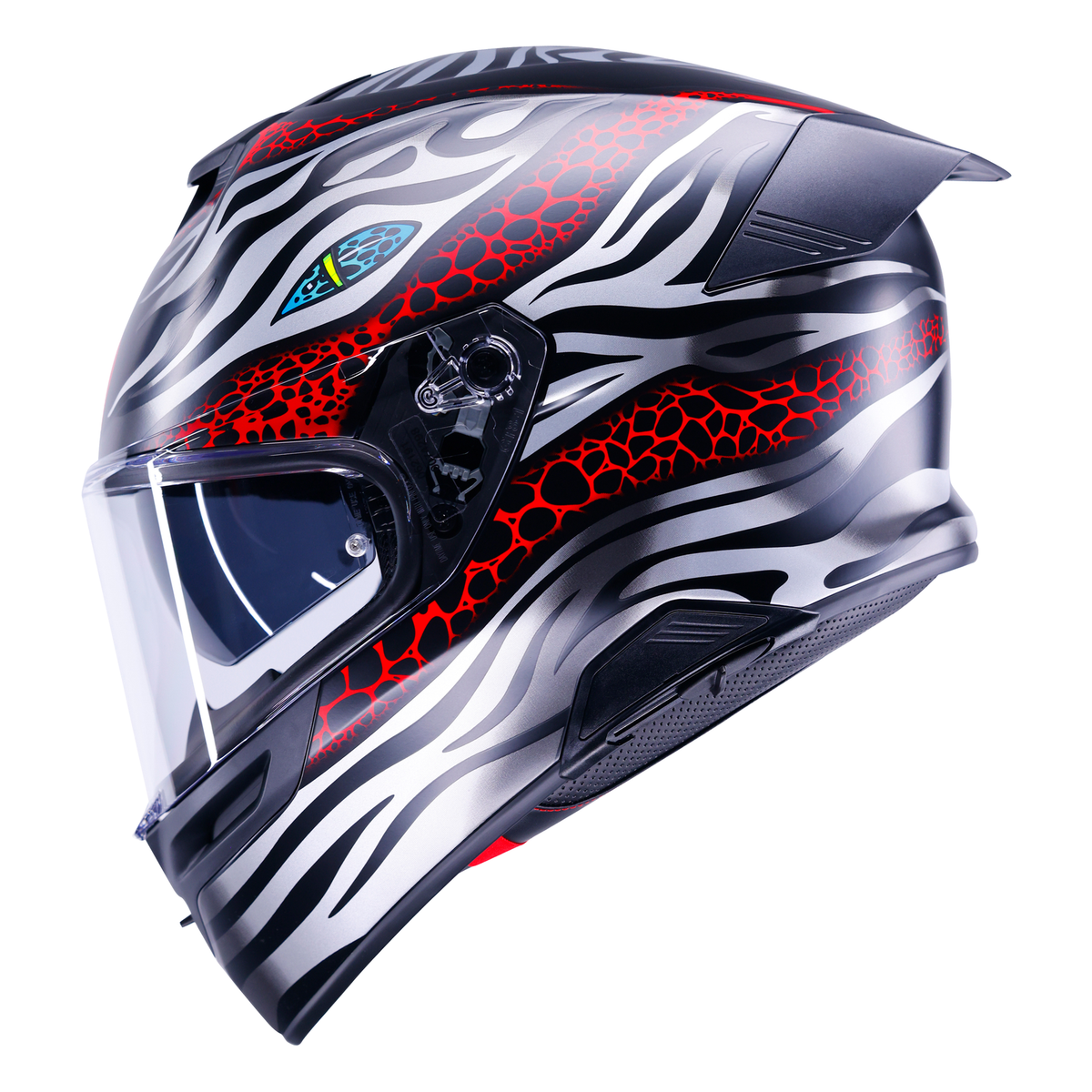 AGV K5 ECE 22.06 Viverna Black / Grey / Red - FREE UK Shipping, FREE 365 Day Returns | Moto Central