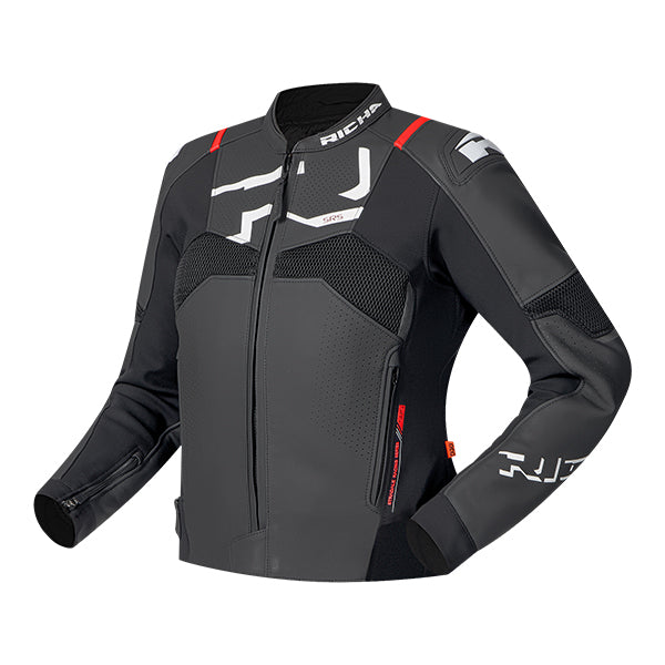Richa Stradale Evo Ladies Leather Jacket Black / White