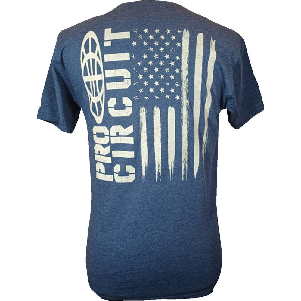 Pro Circuit Logo Flag T-Shirt Heather Navy