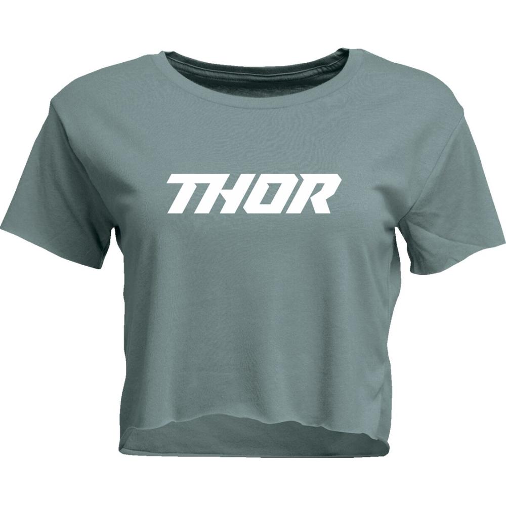 Thor Corp Ladies Crop T-Shirt Light Blue
