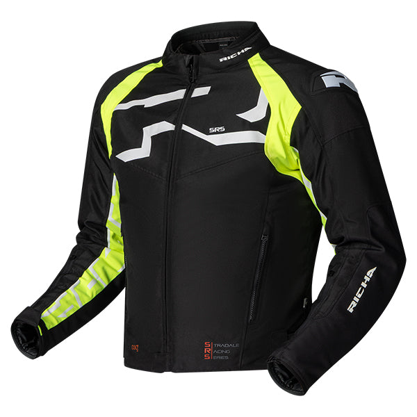 Richa Stradale Waterproof Textile Jacket Black / Fluo Yellow