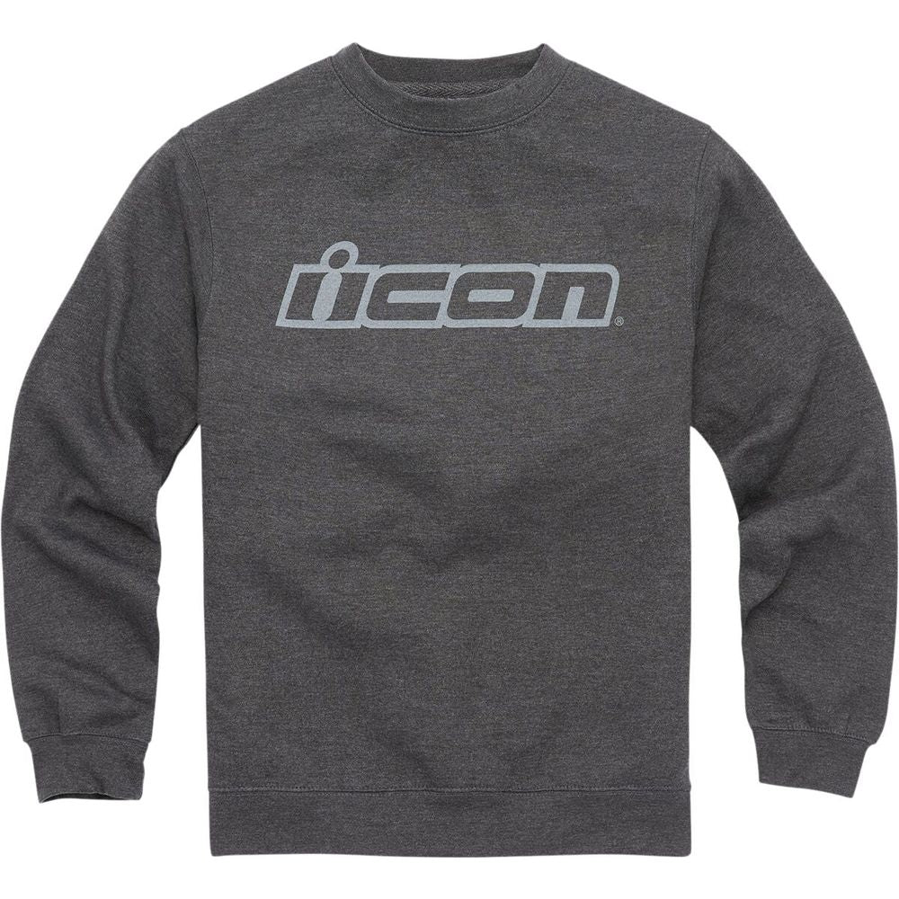 Icon Slant Crewneck Sweatshirt Charcoal