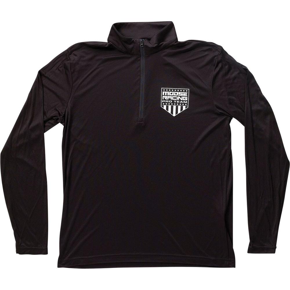 Moose Racing Pro Team Quarter Zip 1/4 Pullover Black