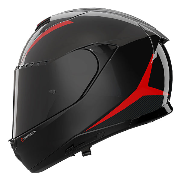 Nolan X-904 Ultra Carbon Emblema Carbon / Black / Red