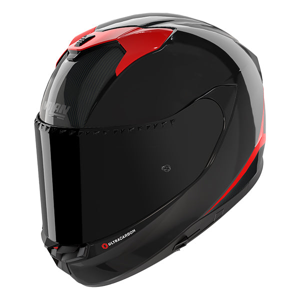 Nolan X-904 Ultra Carbon Emblema Carbon / Black / Red