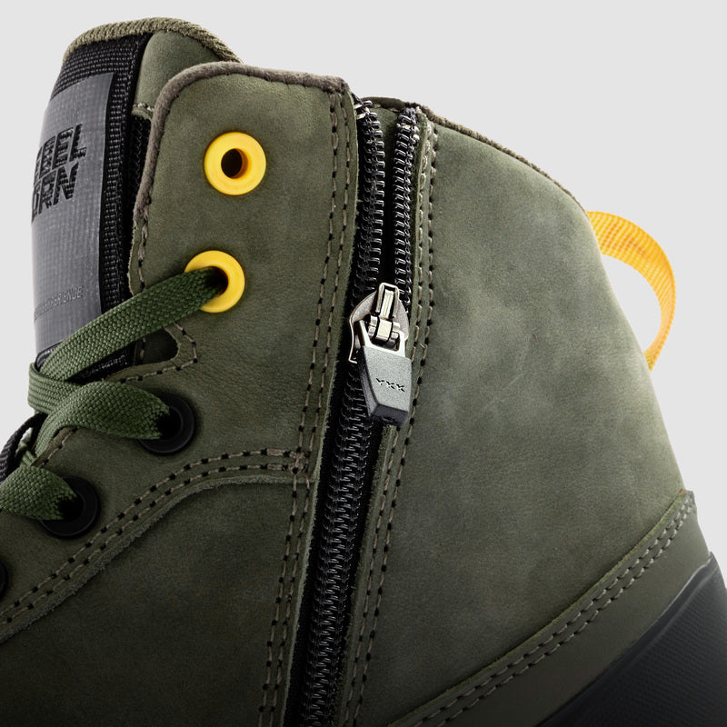 Rebelhorn Spike Boots Olive FREE UK Delivery, FREE 365 Day Returns | Moto Central
