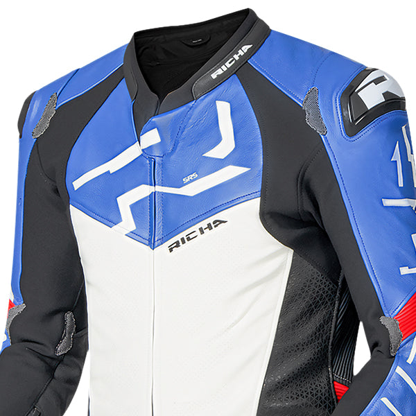 Richa Stradale GP 1 Piece Leather Suit Blue / White / Black / Red FREE UK Delivery, FREE 365 Day Returns | Moto Central