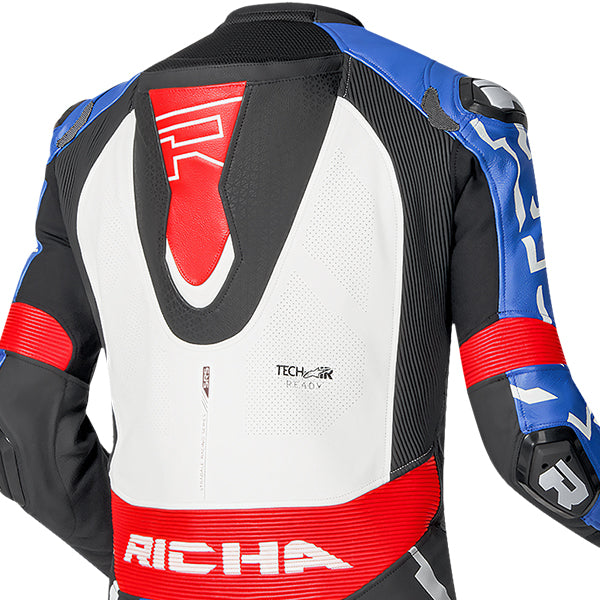 Richa Stradale GP 1 Piece Leather Suit Blue / White / Black / Red FREE UK Delivery, FREE 365 Day Returns | Moto Central