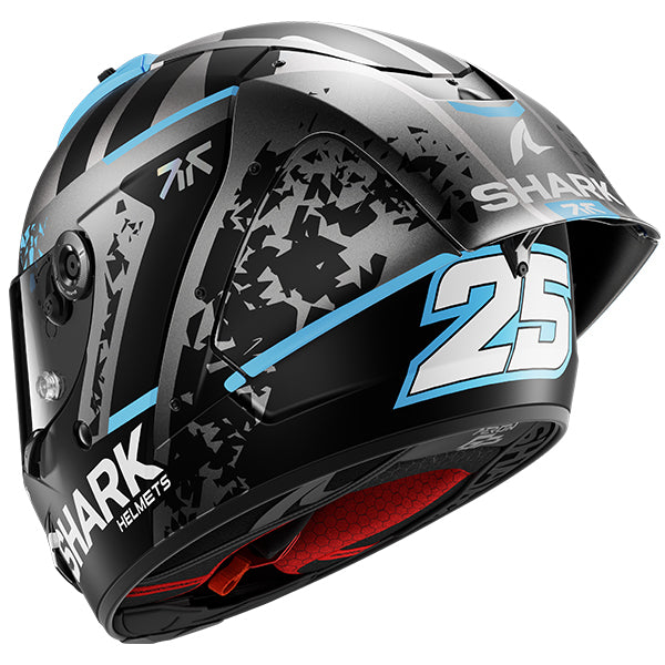Shark Aeron-GP FIM 2 Fernandez Black / Silver / Blue FREE UK Delivery, FREE 365 Day Returns | Moto Central