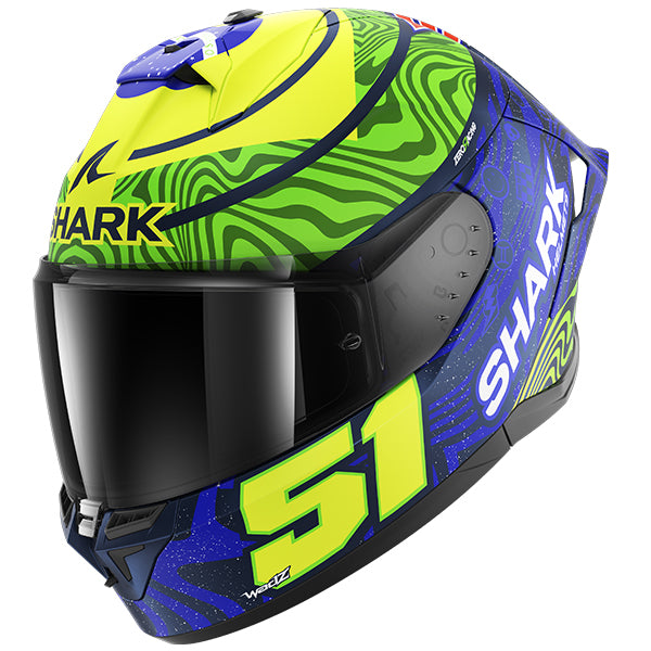 Shark Skwal Cup Replica Granado Blue / Green / Yellow FREE UK Delivery, FREE 365 Day Returns | Moto Central