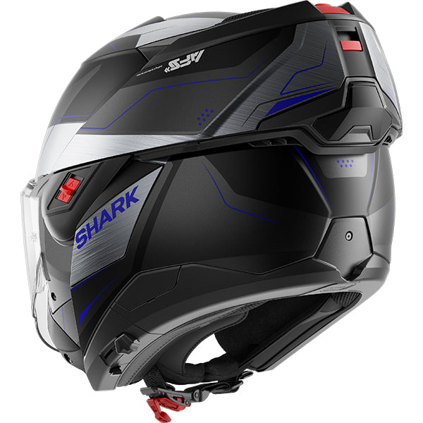 Shark OXO Mekarium Matt Black / Blue / Grey FREE UK Delivery, FREE 365 Day Returns | Moto Central
