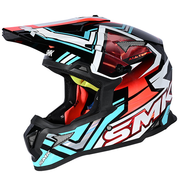 SMK Allterra X-Aces GL253 Red / Mint / Black FREE UK Delivery, FREE 365 Day Returns | Moto Central