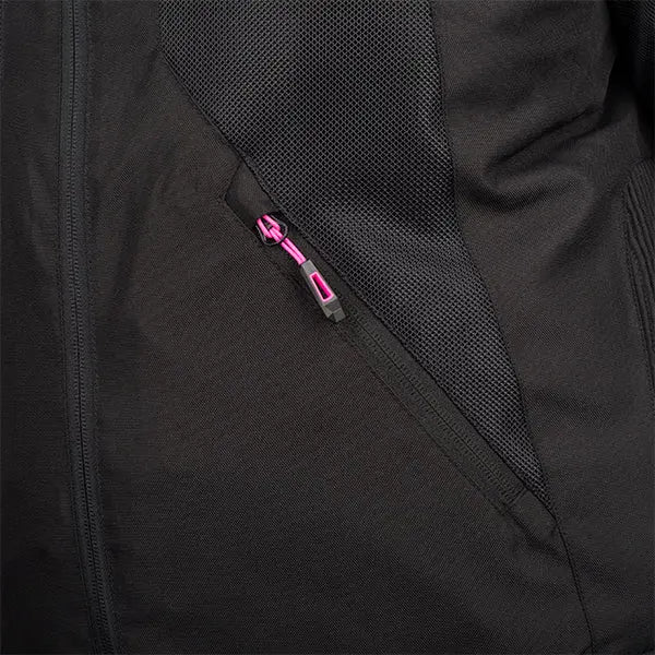 Bering Brazilia Queen Size Ladies Textile Jacket Black / Fucsia FREE UK Delivery, FREE 365 Day Returns | Moto Central