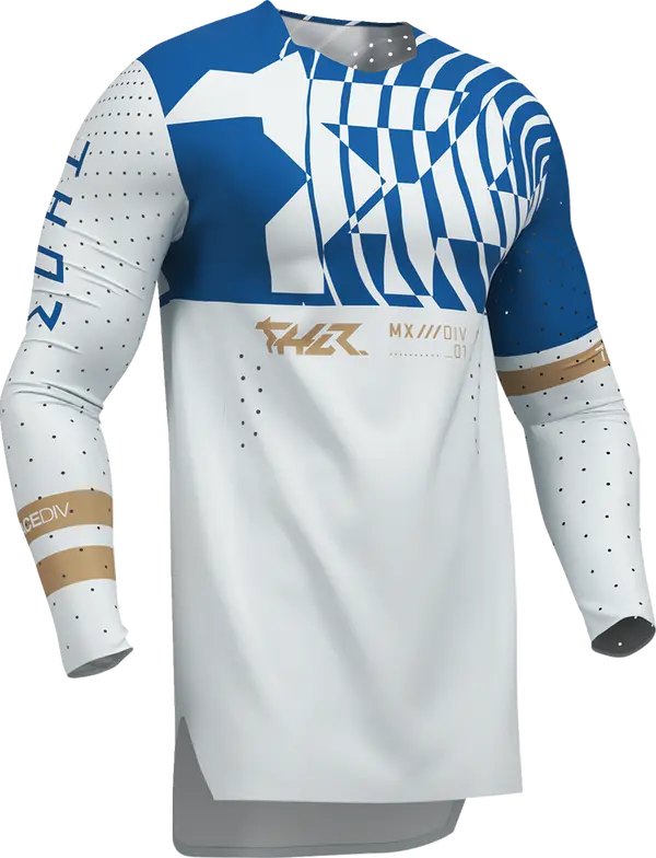 Thor Sportmode Mind Control Jersey Blue / Light Grey / White - FREE UK Shipping, FREE 365 Day Returns | Moto Central