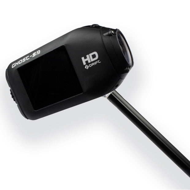 Drift HD Ghost Monopod, camera-mounted view