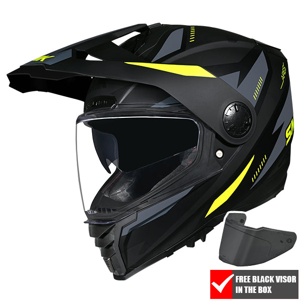 SMK Ares Claw MA264 Matt Black / Yellow FREE UK Delivery, FREE 365 Day Returns | Moto Central