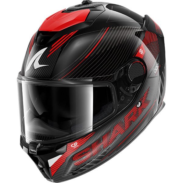 Shark Spartan GT PRO Carbon Axium Carbon / Red / Anthracite FREE UK Delivery, FREE 365 Day Returns | Moto Central