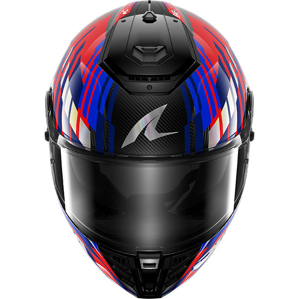 Shark Spartan RS Carbon Vibetrack Black / Blue / Red FREE UK Delivery, FREE 365 Day Returns | Moto Central