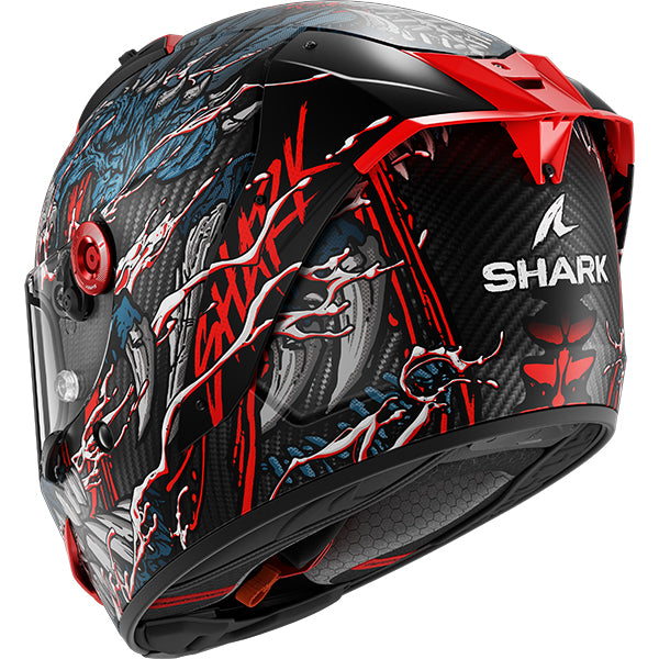 Shark Aeron Shaytan 2 Matt Carbon / Red / Anthracite FREE UK Delivery, FREE 365 Day Returns | Moto Central