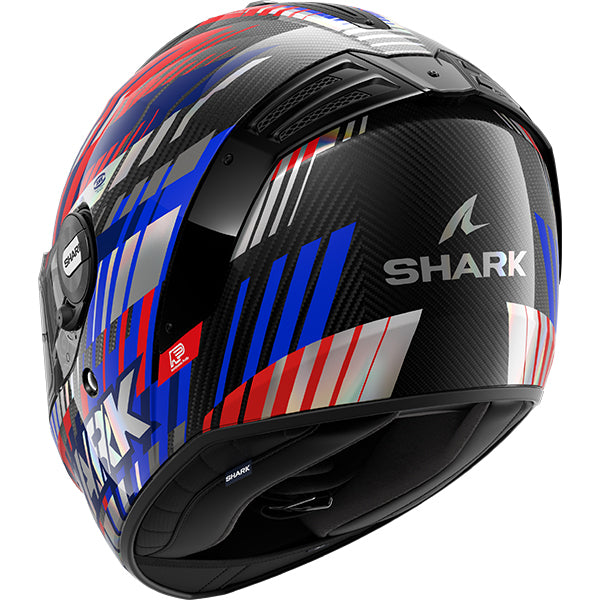 Shark Spartan RS Carbon Vibetrack Black / Blue / Red FREE UK Delivery, FREE 365 Day Returns | Moto Central