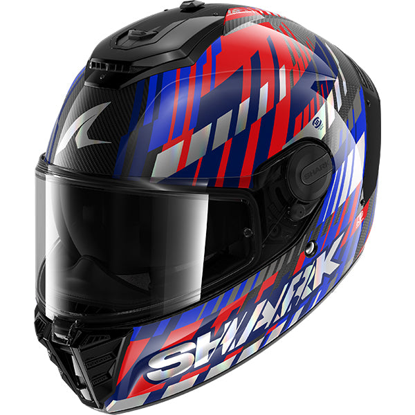 Shark Spartan RS Carbon Vibetrack Black / Blue / Red FREE UK Delivery, FREE 365 Day Returns | Moto Central