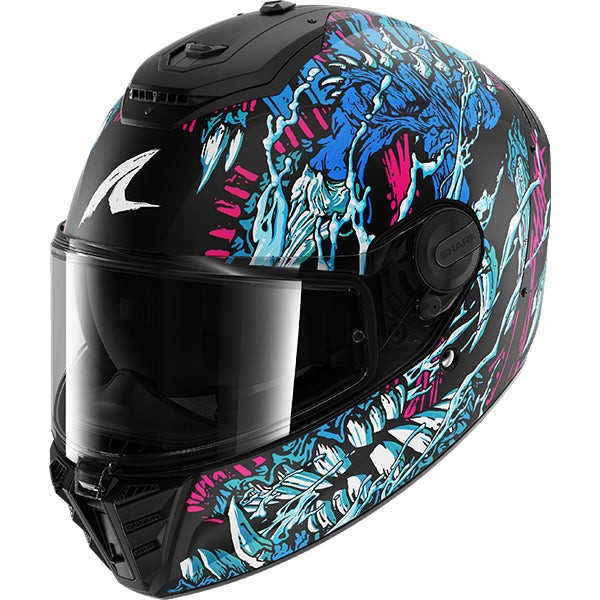 Shark Spartan RS Shaytan 2 Black / Teal / Violet FREE UK Delivery, FREE 365 Day Returns | Moto Central