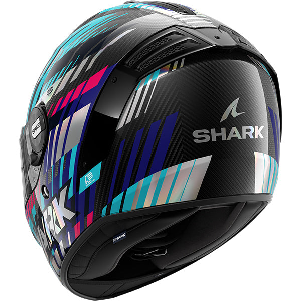 Shark Spartan RS Carbon Vibetrack Black / Teal / Blue FREE UK Delivery, FREE 365 Day Returns | Moto Central
