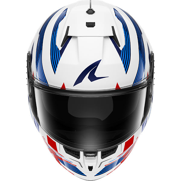 Shark D-Skwal 3 Dashed White / Blue / Red FREE UK Delivery, FREE 365 Day Returns | Moto Central